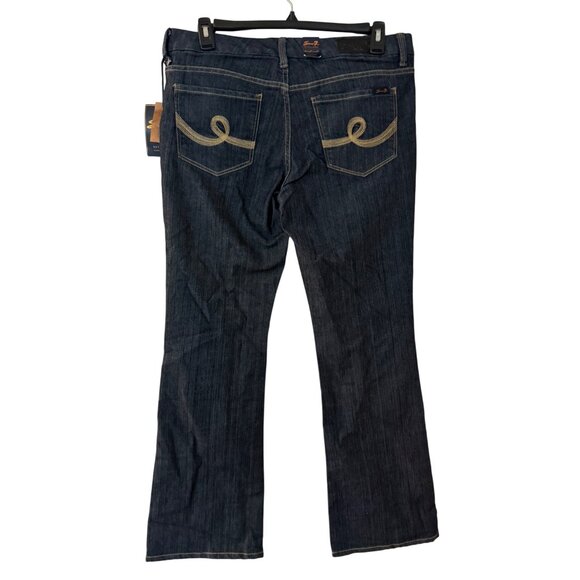 Seven7 Bootcut Womens Jeans Size 12 Dark Wash Stretch Denim - Picture 1 of 7